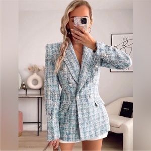 NWT zara tweed blazer